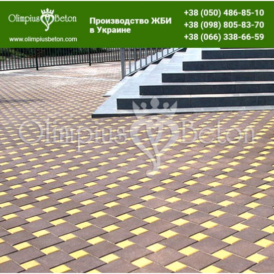 200x200 h-60 мм - квадратная тротуарная плитка - Квадрат.
