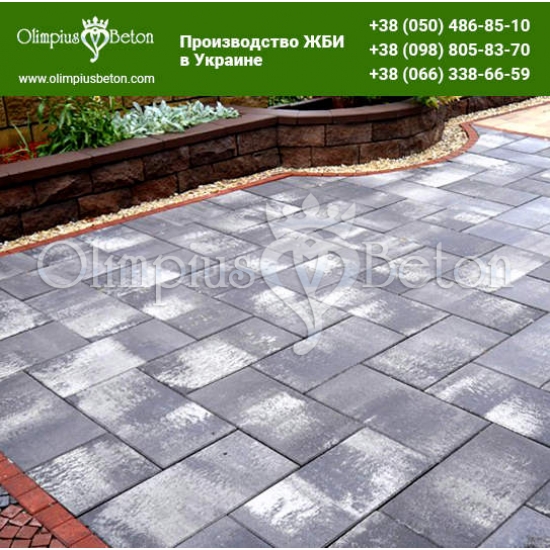Вибропрессованная тротуарная плитка Неоліт 60 мм от производителя.